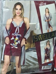 25110 2'li Gecelik-Sabahlık Takım, Tunik, Üstü Sabahlık. (Model Sınıfı: PA02-1-002) - 1