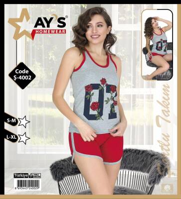 4002 Şortlu Pijama Takımı 1 Adet Ürün Fiyatıdır (Model Sınıfı: PA02-1-034) - 1