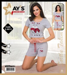 4015 Şortlu Pijama Takımı 1 Adet Ürün Fiyatıdır (Model Sınıfı: PA02-1-034) - 1