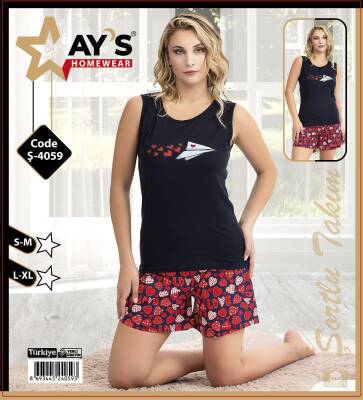 4059 Şortlu Pijama Takımı 1 Adet Ürün Fiyatıdır (Model Sınıfı: PA02-1-034) - 1