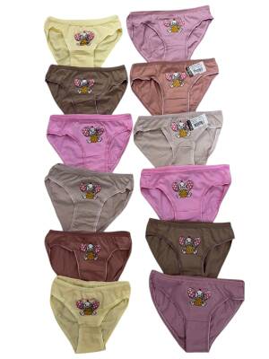 AGK01 Kız Çocuk Baskılı Bikini Külot - (12 Ad.Ürün Fiyatıdır) - 3