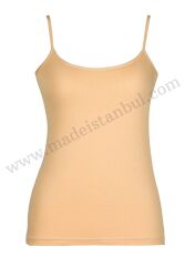 AKA09 Kadın Düz Yaka İp Askılı Atlet (Swella) - (12 Ad.Ürün Fiyatıdır) - 1