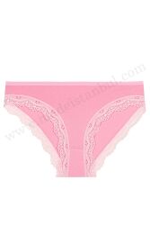 AKK17 Kadın Paçası Dantelli Bayan Bikini Külot Düz Renkler - (1 Ad.Ürün Fiyatıdır, ürünler 12 li pakettedir) - 1
