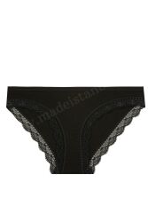 AKK17 Kadın Paçası Dantelli Bayan Bikini Külot Düz Renkler - (1 Ad.Ürün Fiyatıdır, ürünler 12 li pakettedir) - 3