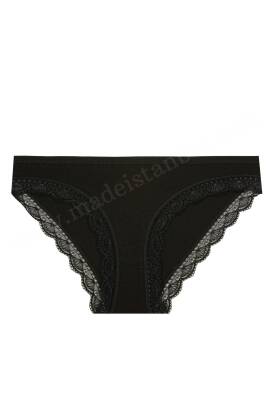 AKK17 Kadın Paçası Dantelli Bayan Bikini Külot Düz Renkler - (1 Ad.Ürün Fiyatıdır, ürünler 12 li pakettedir) - 3