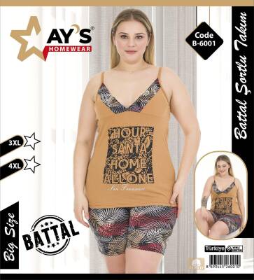 B6001 Büyük Beden Şort Takım Kısa Kol, Alt Şort. 1 Adet Ürün Fiyatıdır (Model Sınıfı: CL03-1-012) - Ay's
