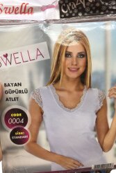 EKA08 Kadın Bluz Atlet Kolları Dantelli (0004) - (1 Ad.Ürün Fiyatıdır) - 1