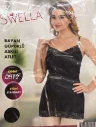 EKA15 Kadın Bluz Dantelli Uzun Atlet (0012) - (1 Ad.Ürün Fiyatıdır) - 1