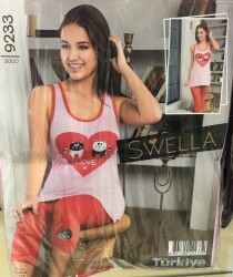 9233 Kapri Pijama Takımı, Üst Kısa Kol, Alt Kapri. (Model Sınıfı: PA02-1-029) (1 Adet Ürün Fiyatıdır) - 1