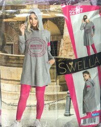 22107 Kapüşonlu Takım, Uzun Kollu, Altı Taytlı Hoodie (1 Adet Ürün Fiyatıdır) - 1