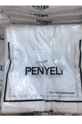 PEA01 Erkek Atlet Beyaz %100 Kompakt Penye - (1 Ad.Ürün Fiyatıdır, ürünler 12 li pakettedir) - 1